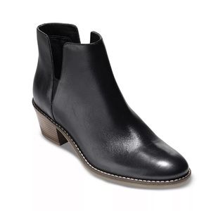 Cole Haan Womens Leather Abbot Cut-Out Ankle Boots Size 9 Black
